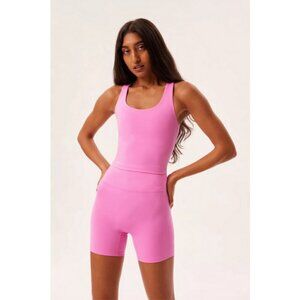 💕GIRLFRIEND COLLECTIVE💕 Bella Scoop Neck Tank Top ~ Bubblegum Pink Small S NWT